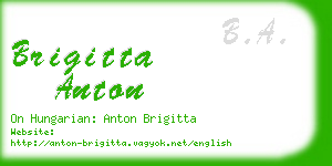 brigitta anton business card
